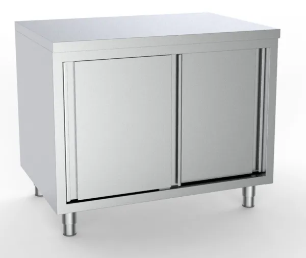 Edelstahl-Unterschrank mit 2 Türen - B 1200 x T 700 mm