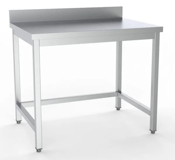 Edelstahltisch mit Aufkantung - L 1600 x T 600 mm