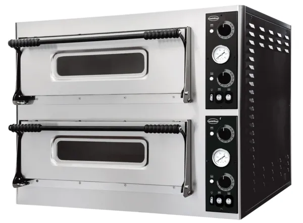 Pizzaofen mit 2 Kammern - 2 x 4 Pizzen - 400 V