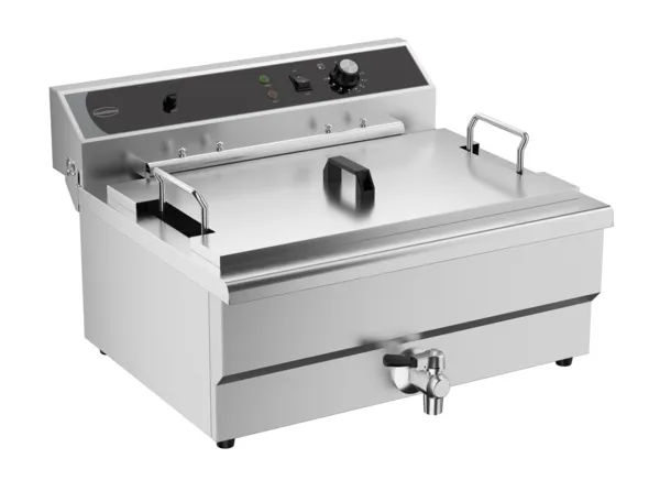 Professionelle Fritteuse mit Ablasshahn - 25 L