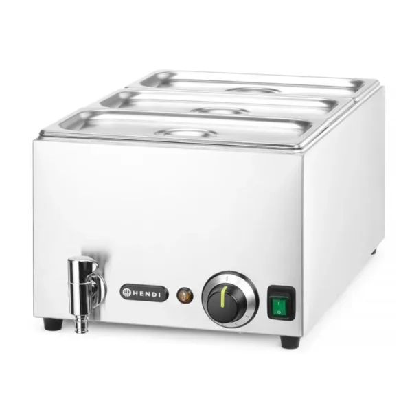 Bain-Marie mit Ablasshahn - 3 GN 1/3