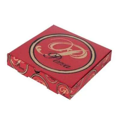 Rote Pizza Box - 33 x 33 cm - Umweltfreundlich - Packung mit 100