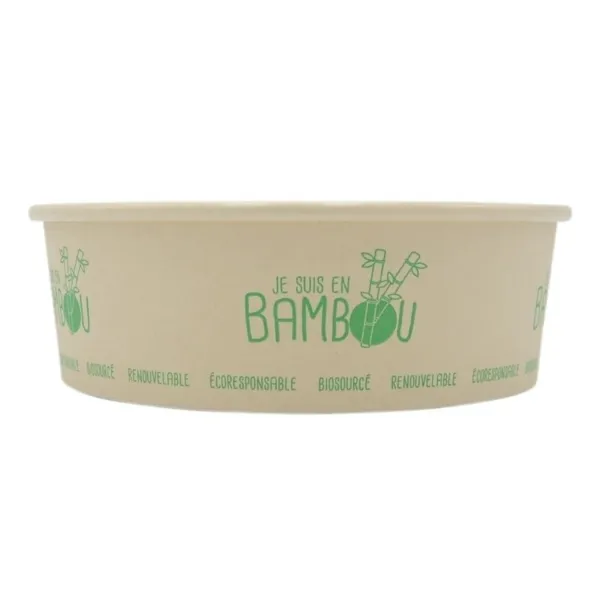 Salatschüssel aus Bambus - 750 ml - Packung mit 50