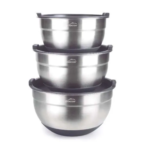 Set aus 3 Edelstahlschüsseln - 1,5 bis 3 L
